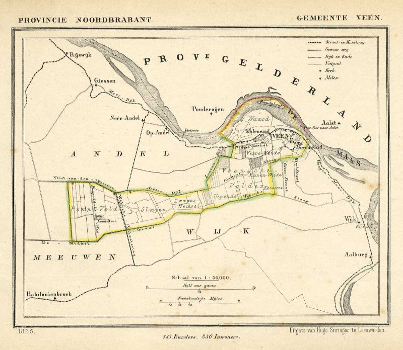 afbeelding van Kuyperkaart Gemeente Veen van Kuyper (Kuijper)