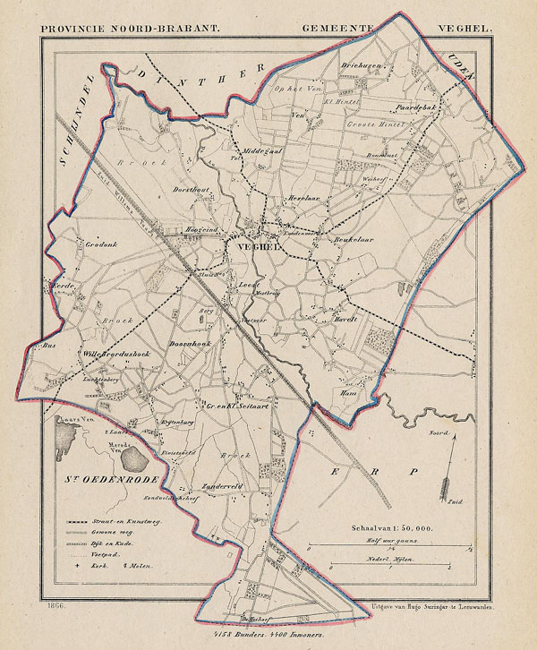 afbeelding van Kuyperkaart Gemeente Veghel van Kuyper (Kuijper)