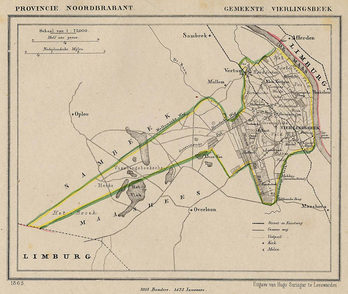 afbeelding van Kuyperkaart Gemeente Vierlingsbeek van Kuyper (Kuijper)