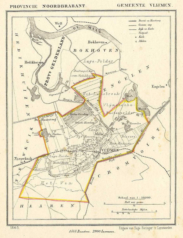 afbeelding van Kuyperkaart Gemeente Vlijmen van Kuyper (Kuijper)