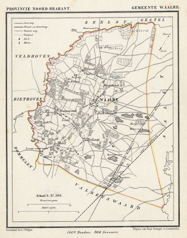 afbeelding van Kuyperkaart Gemeente Waalre van Kuyper (Kuijper)