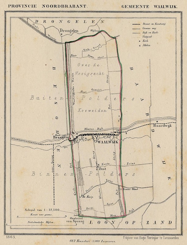 afbeelding van Kuyperkaart Gemeente Waalwijk van Kuyper (Kuijper)