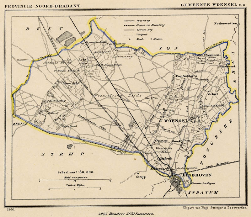 afbeelding van Kuyperkaart Gemeente Woensel c.a. van Kuyper (Kuijper)