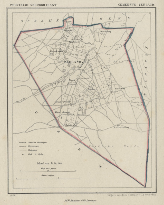 afbeelding van Kuyperkaart Gemeente Zeeland van Kuyper (Kuijper)