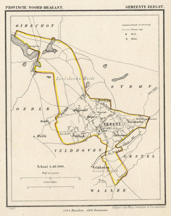 afbeelding van Kuyperkaart Gemeente Zeelst van Kuyper (Kuijper)