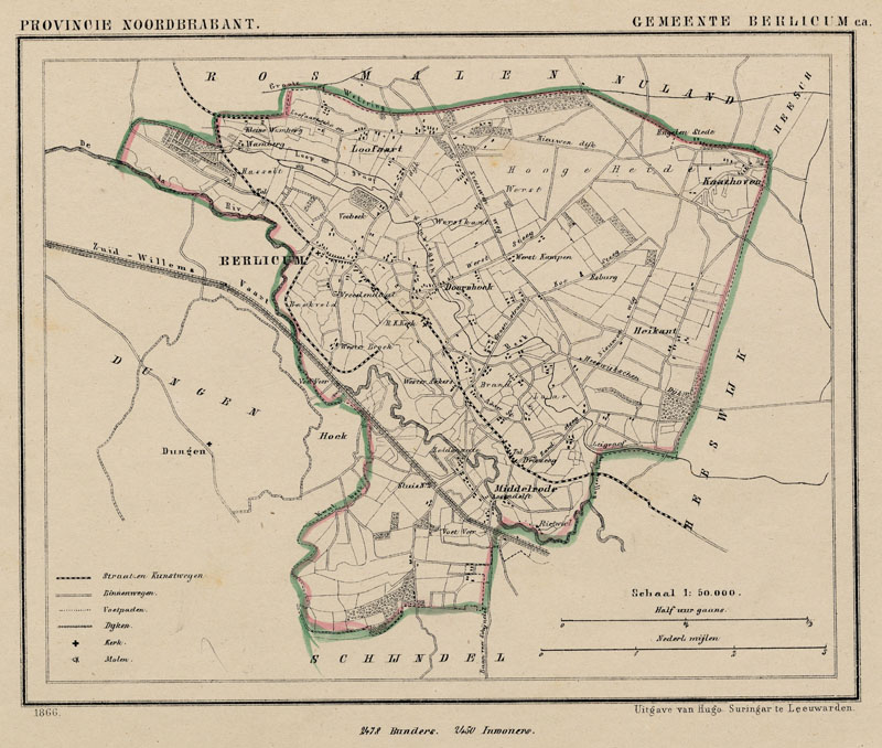 afbeelding van Kuyperkaart Gemeente Berlicum c.a. van Kuyper (Kuijper)