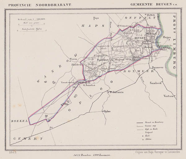 afbeelding van Kuyperkaart Gemeente Beugen c.a. van Kuyper (Kuijper)