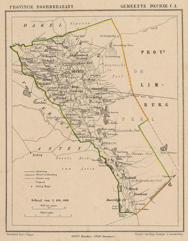 afbeelding van Kuyperkaart Gemeente Deurne c.a. van Kuyper (Kuijper)