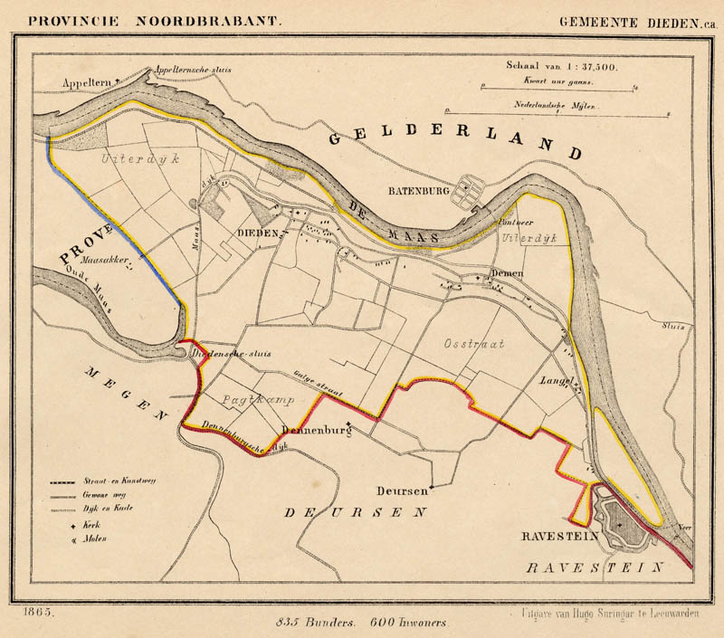 afbeelding van Kuyperkaart Gemeente Dieden c.a. van Kuyper (Kuijper)