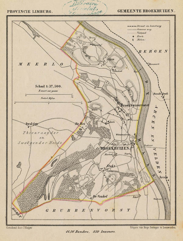 afbeelding van Kuyperkaart Gemeente Broekhuizen van Kuyper (Kuijper)