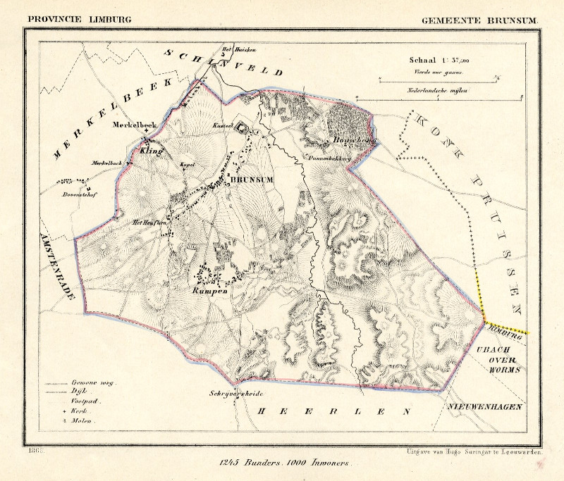 afbeelding van Kuyperkaart Gemeente Brunsum van Kuyper (Kuijper)