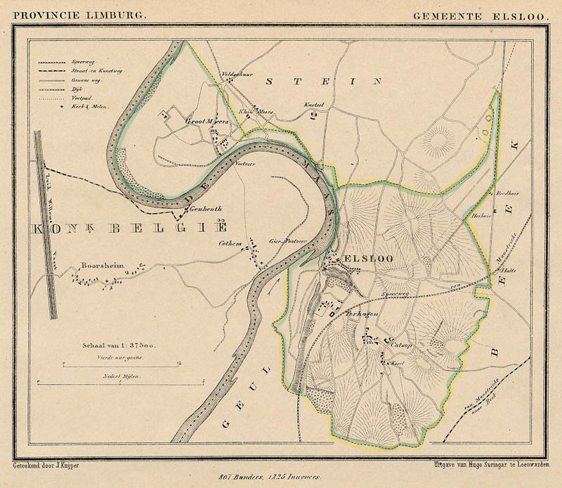 afbeelding van Kuyperkaart Gemeente Elsloo van Kuyper (Kuijper)