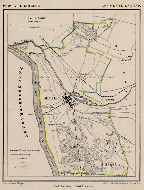 afbeelding van Kuyperkaart Gemeente Gennep van Kuyper (Kuijper)