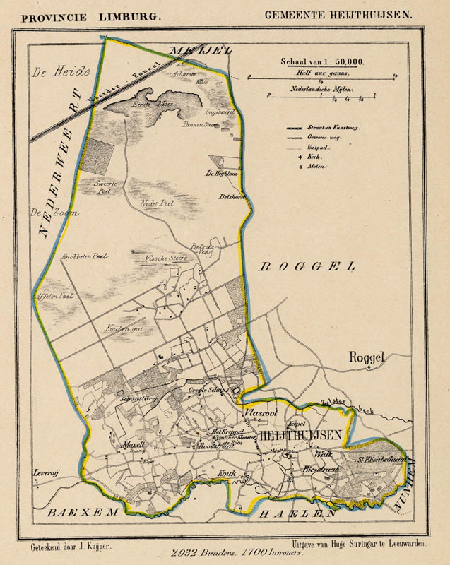 afbeelding van Kuyperkaart Gemeente Heijthuijsen van Kuyper (Kuijper)