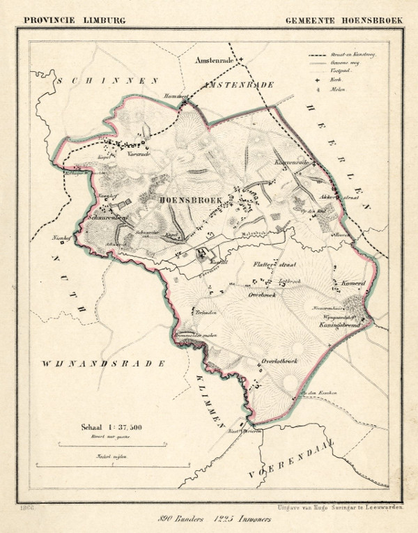 afbeelding van Kuyperkaart Gemeente Hoensbroek van Kuyper (Kuijper)