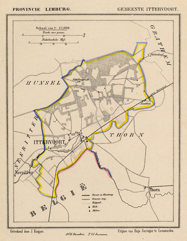 afbeelding van Kuyperkaart Gemeente Ittervoort van Kuyper (Kuijper)