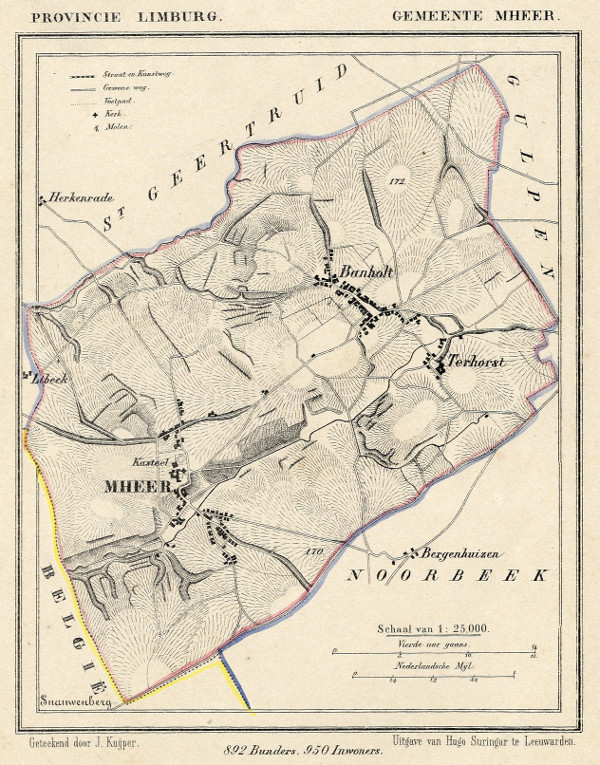 afbeelding van Kuyperkaart Gemeente Mheer van Kuyper (Kuijper)