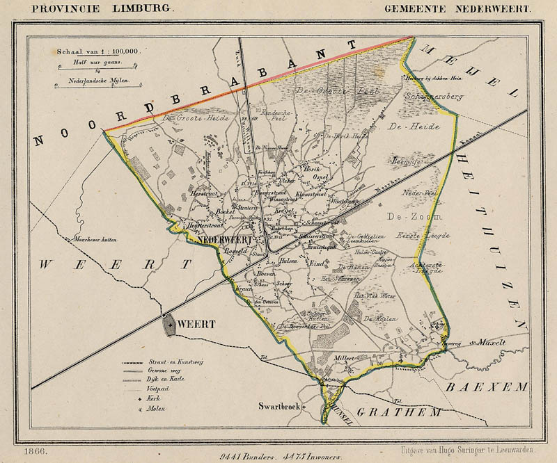 afbeelding van Kuyperkaart Gemeente Nederweert van Kuyper (Kuijper)