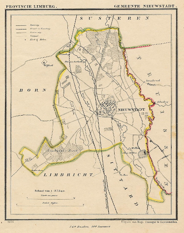 afbeelding van Kuyperkaart Gemeente Nieuwstadt van Kuyper (Kuijper)