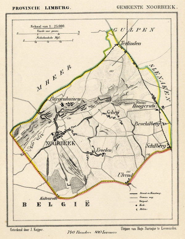 afbeelding van Kuyperkaart Gemeente Noorbeek van Kuyper (Kuijper)