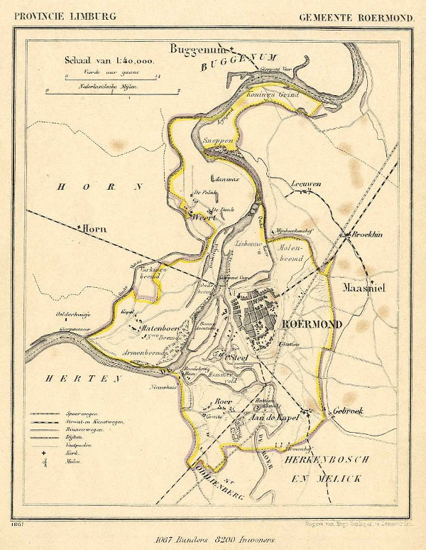 afbeelding van Kuyperkaart Gemeente Roermond van Kuyper (Kuijper)