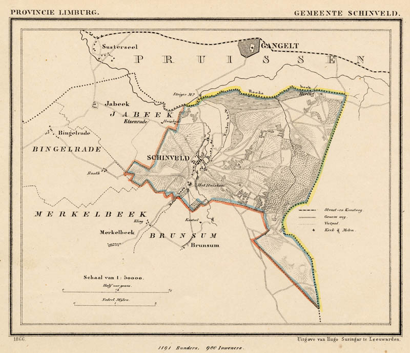 afbeelding van Kuyperkaart Gemeente Schinveld van Kuyper (Kuijper)