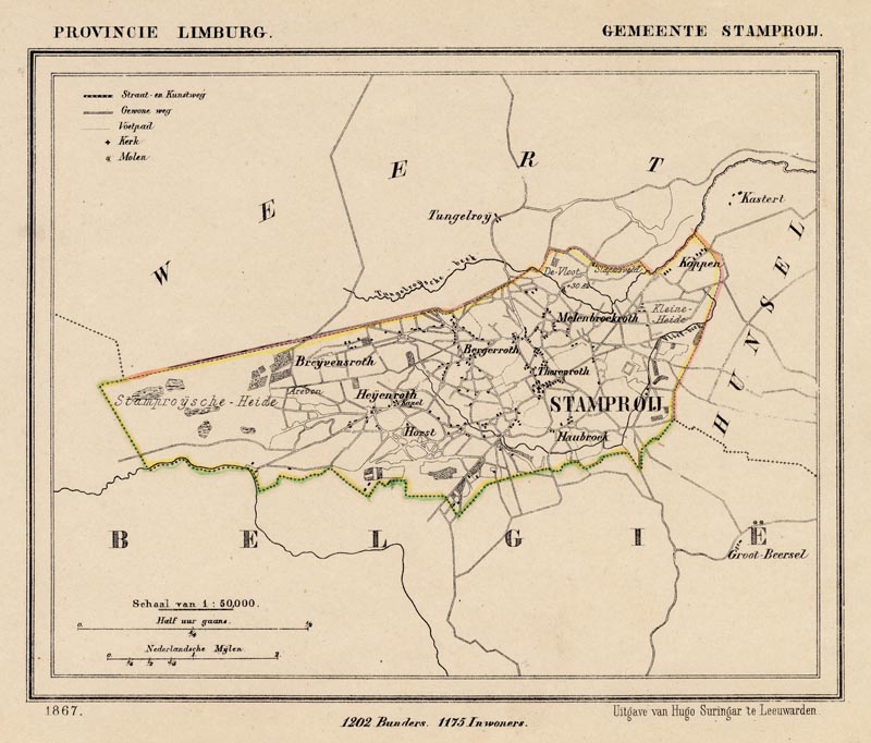 afbeelding van Kuyperkaart Gemeente Stamproij van Jacob Kuyper (Kuijper)