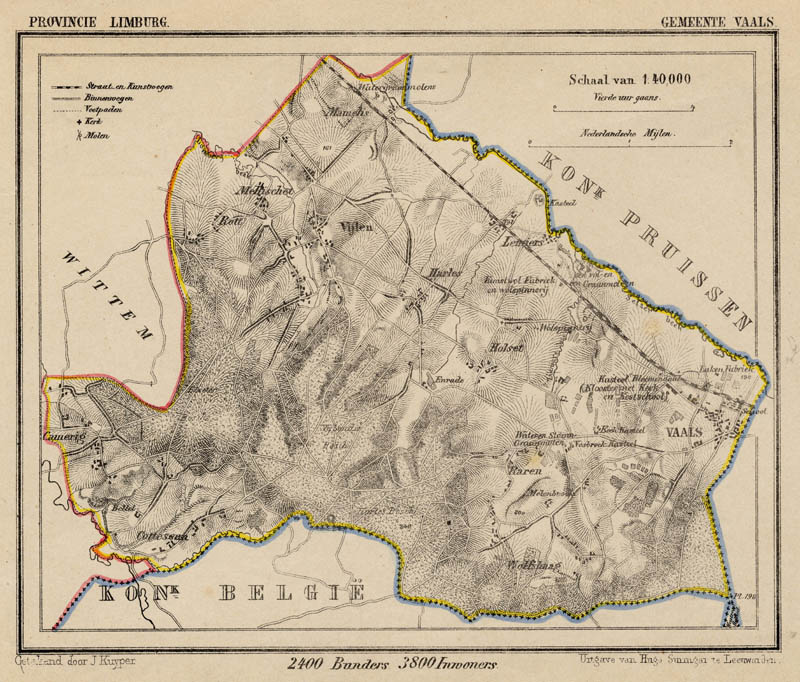 afbeelding van Kuyperkaart Gemeente Vaals van Jan Kuijper