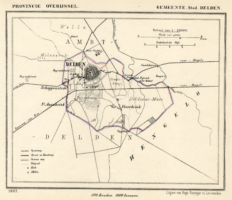 afbeelding van Kuyperkaart Gemeente Delden-stad van Kuyper (Kuijper)