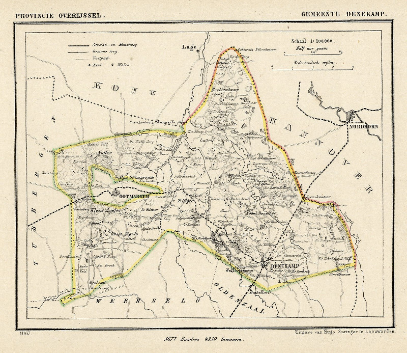 afbeelding van Kuyperkaart Gemeente Denekamp van Kuyper (Kuijper)