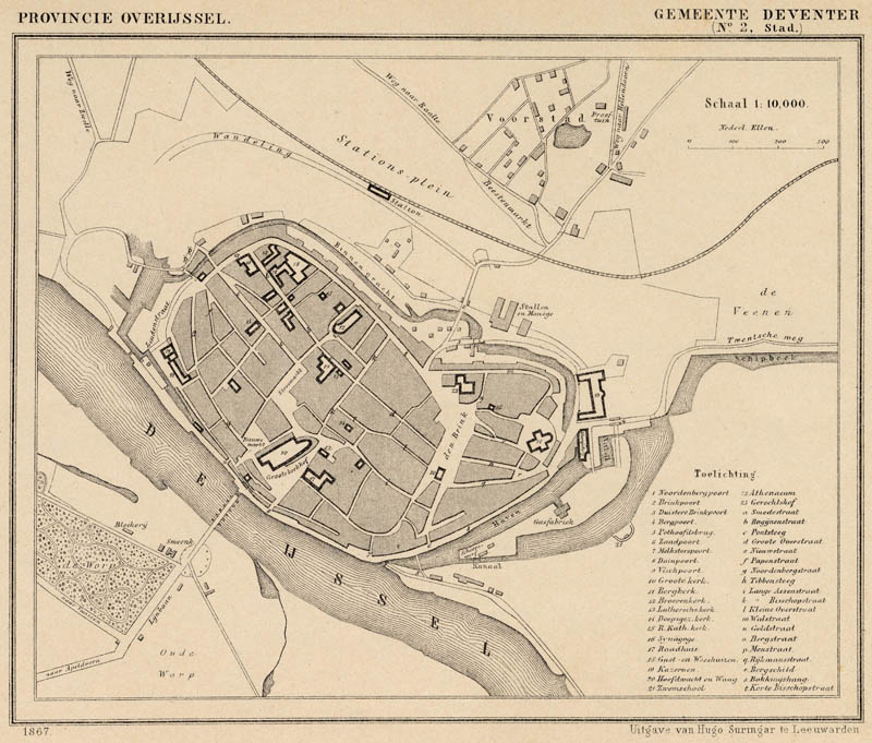 afbeelding van Kuyperkaart Gemeente Deventer-stad van Kuyper (Kuijper)