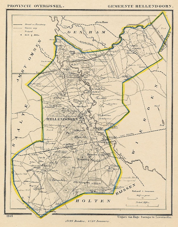 afbeelding van Kuyperkaart Gemeente Hellendoorn van Jacob Kuyper (Kuijper)