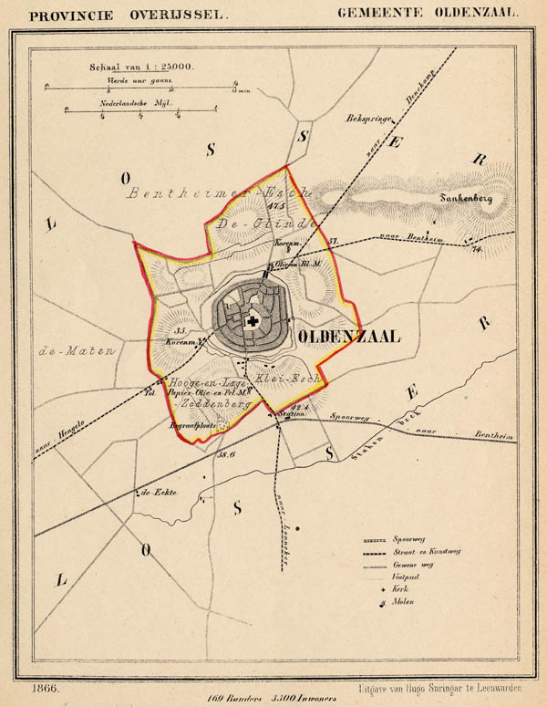 afbeelding van Kuyperkaart Gemeente Oldenzaal van Jacob Kuyper (Kuijper)