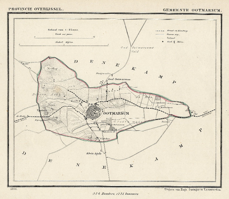 afbeelding van Kuyperkaart Gemeente Ootmarsum van Jacob Kuyper (Kuijper)