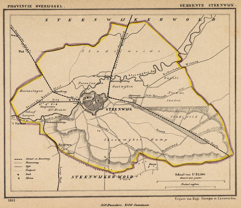 afbeelding van Kuyperkaart Gemeente Steenwijk van Jacob Kuyper (Kuijper)