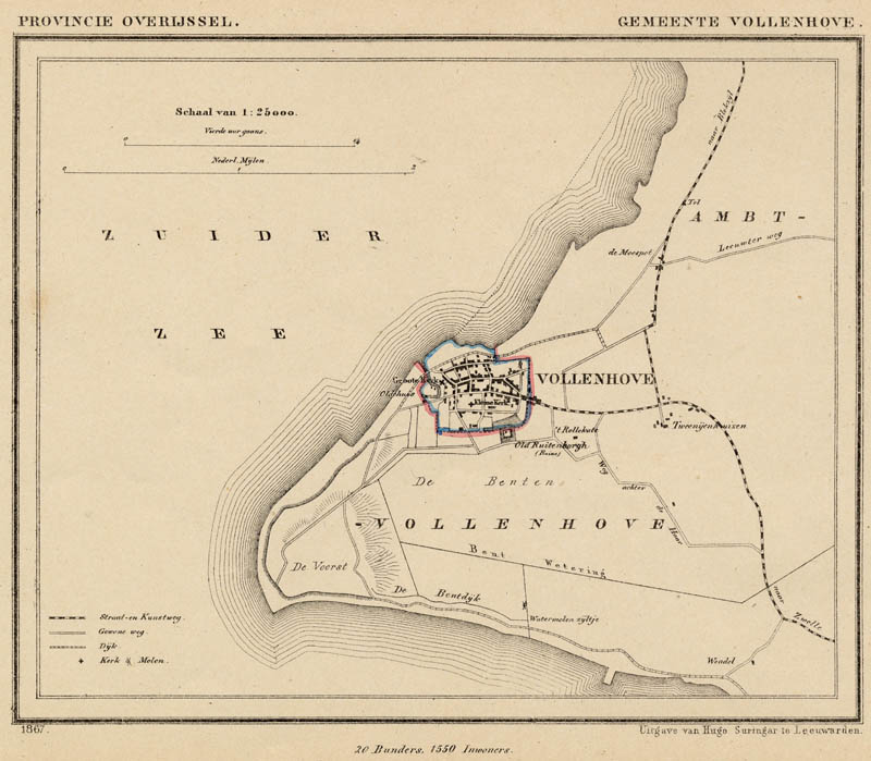 afbeelding van Kuyperkaart Gemeente Vollenhove van Jacob Kuyper (Kuijper)