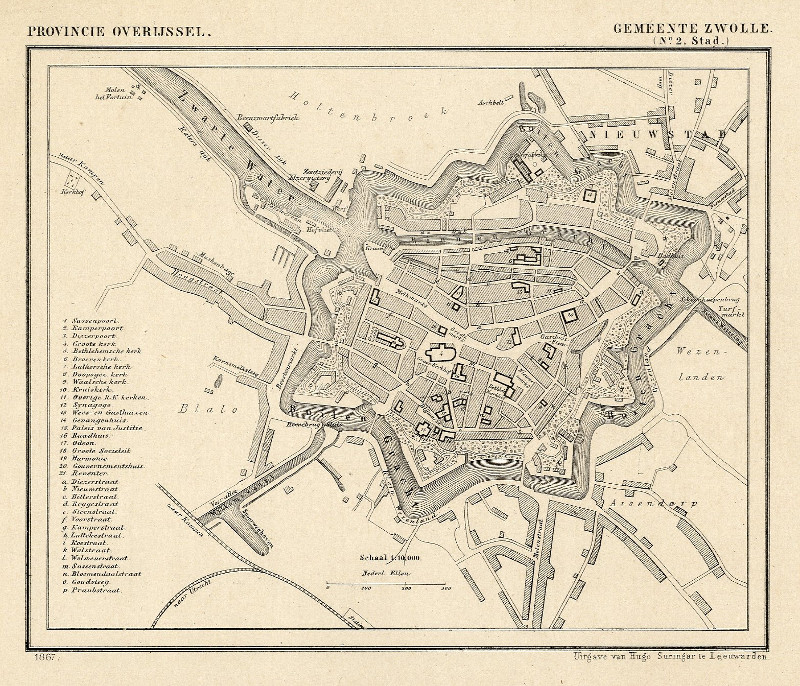 afbeelding van Kuyperkaart Gemeente Zwolle-stad van Jacob Kuyper (Kuijper)