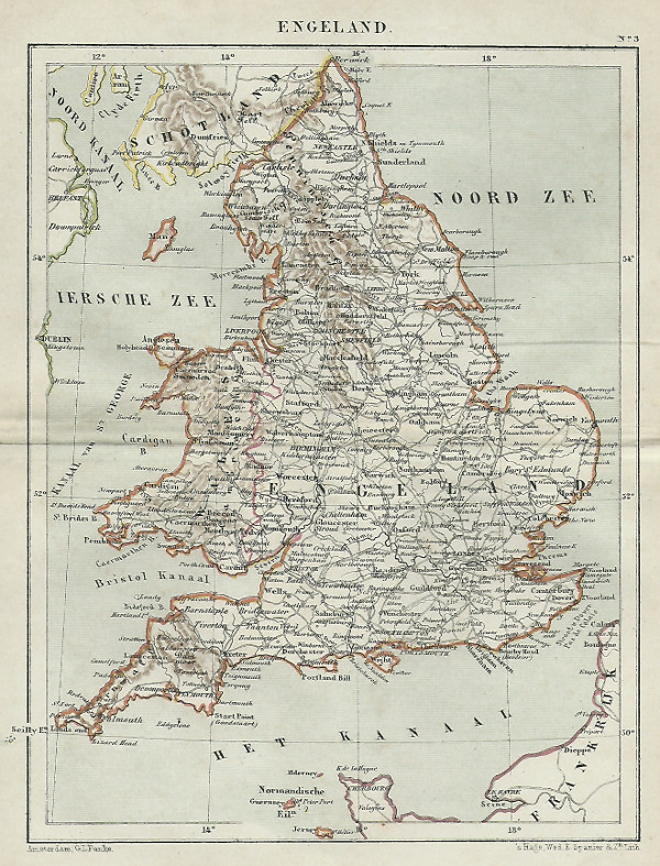 afbeelding van kaart Engeland van Kuyper (Kuijper)