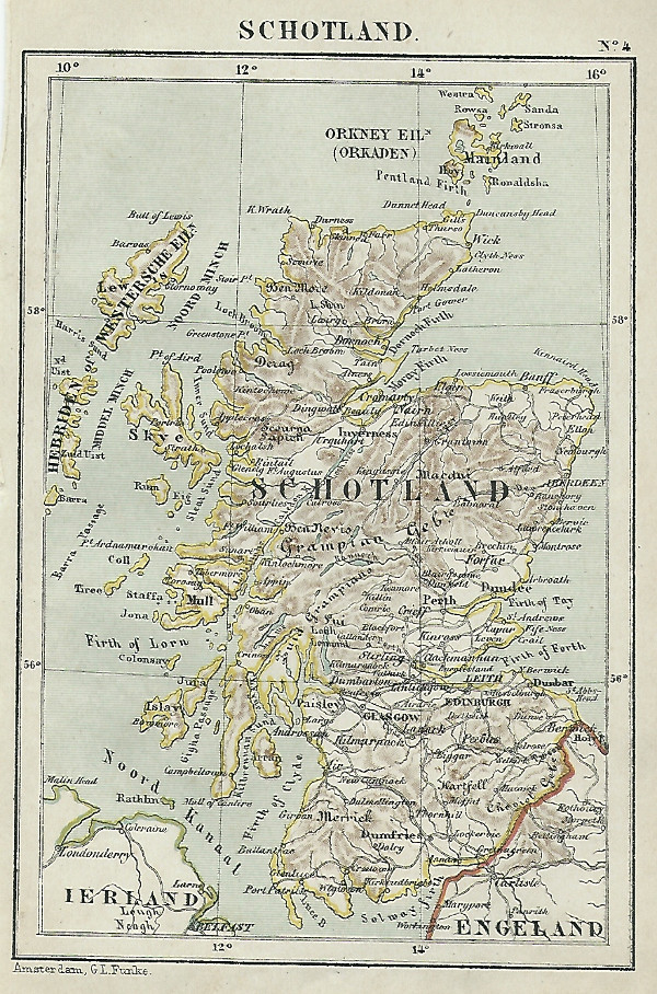 afbeelding van kaart Schotland van Kuyper (Kuijper)