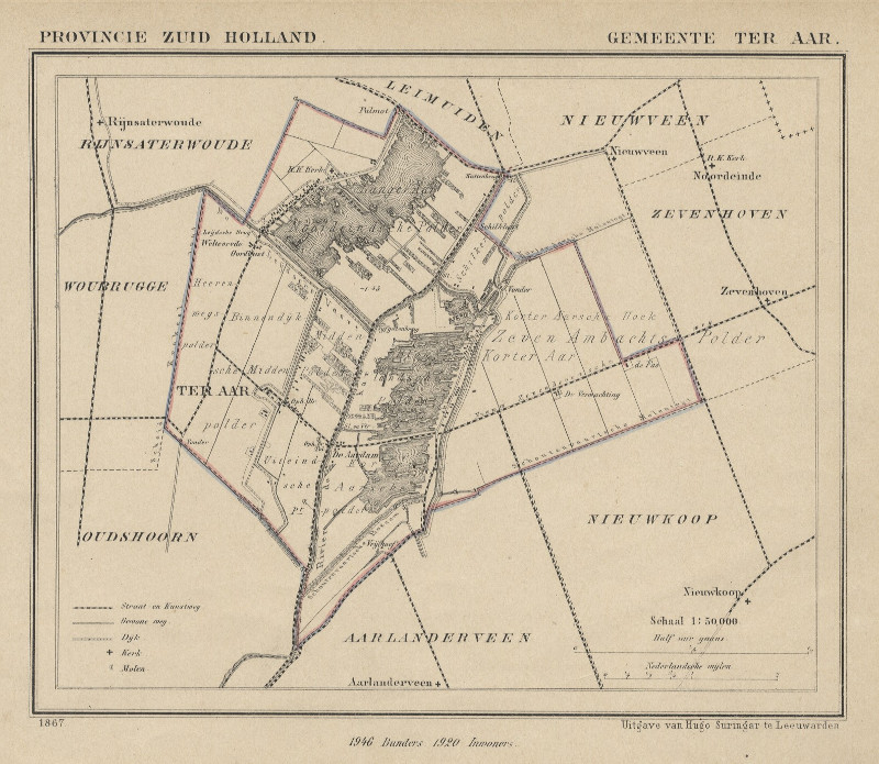 afbeelding van Kuyperkaart Gemeente Ter Aar van Kuyper (Kuijper)