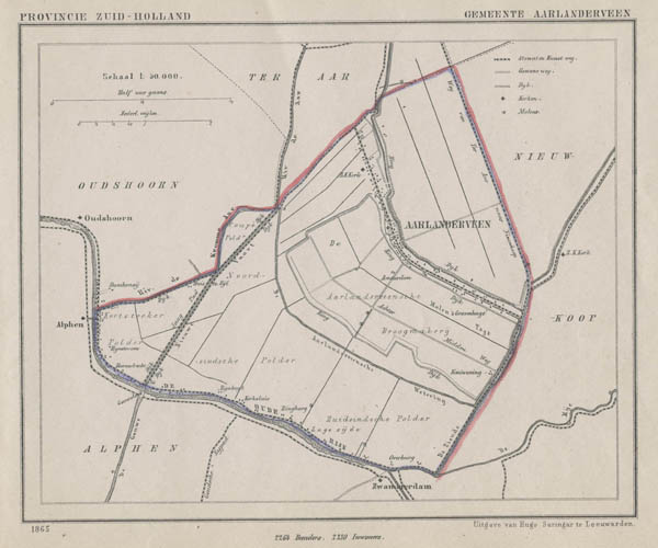 afbeelding van Kuyperkaart Gemeente Aarlanderveen van Kuyper (Kuijper)