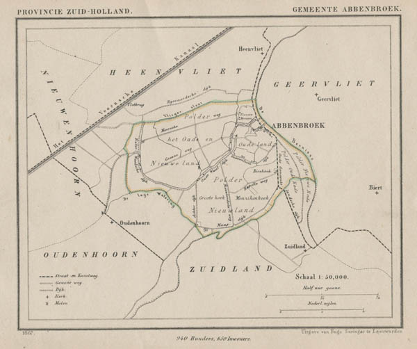 afbeelding van Kuyperkaart Gemeente Abbenbroek van Kuyper (Kuijper)