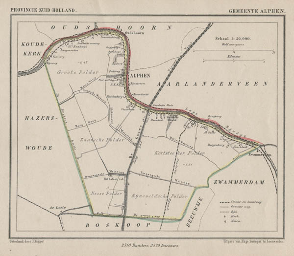 afbeelding van Kuyperkaart Gemeente Alphen van Kuyper (Kuijper)