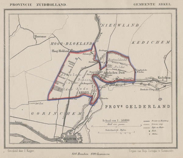 afbeelding van Kuyperkaart Gemeente Arkel van Kuyper (Kuijper)