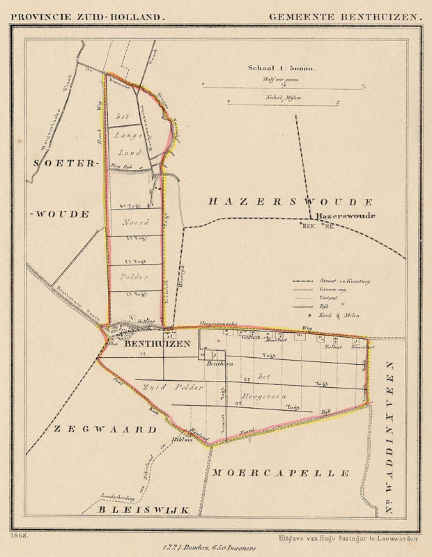 afbeelding van Kuyperkaart Gemeente Benthuizen van Kuyper (Kuijper)