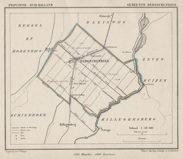 afbeelding van Kuyperkaart Gemeente Bergschenhoek van Kuyper (Kuijper)