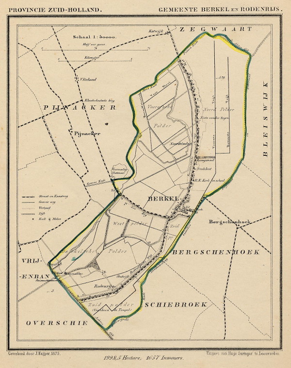 afbeelding van Kuyperkaart Gemeente Berkel en Rodenrijs van Kuyper (Kuijper)