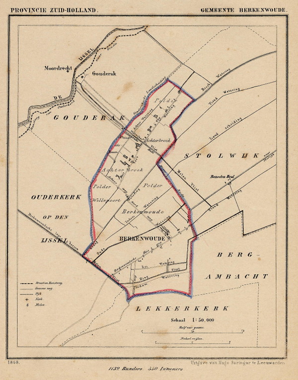 afbeelding van Kuyperkaart Gemeente Berkenwoude van Kuyper (Kuijper)