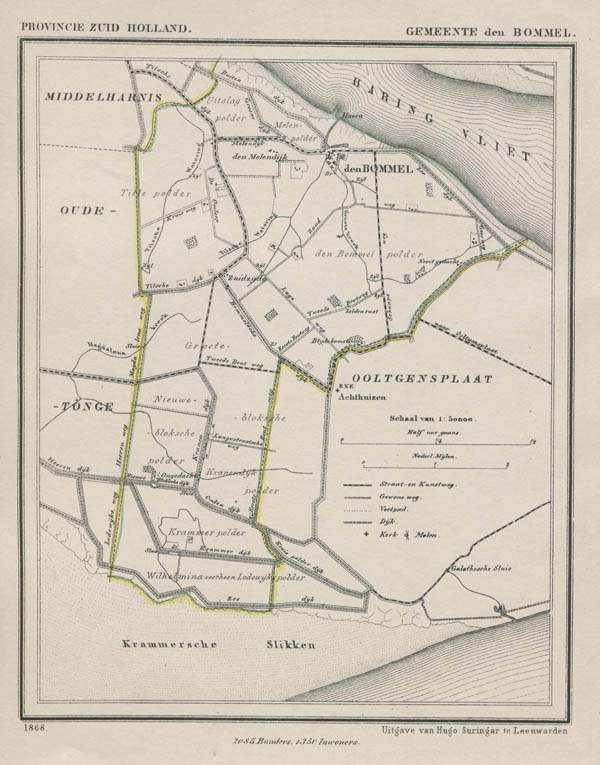 afbeelding van Kuyperkaart Gemeente den Bommel van Kuyper (Kuijper)