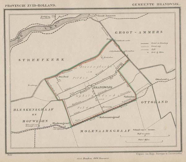 afbeelding van Kuyperkaart Gemeente Brandwijk van Kuyper (Kuijper)